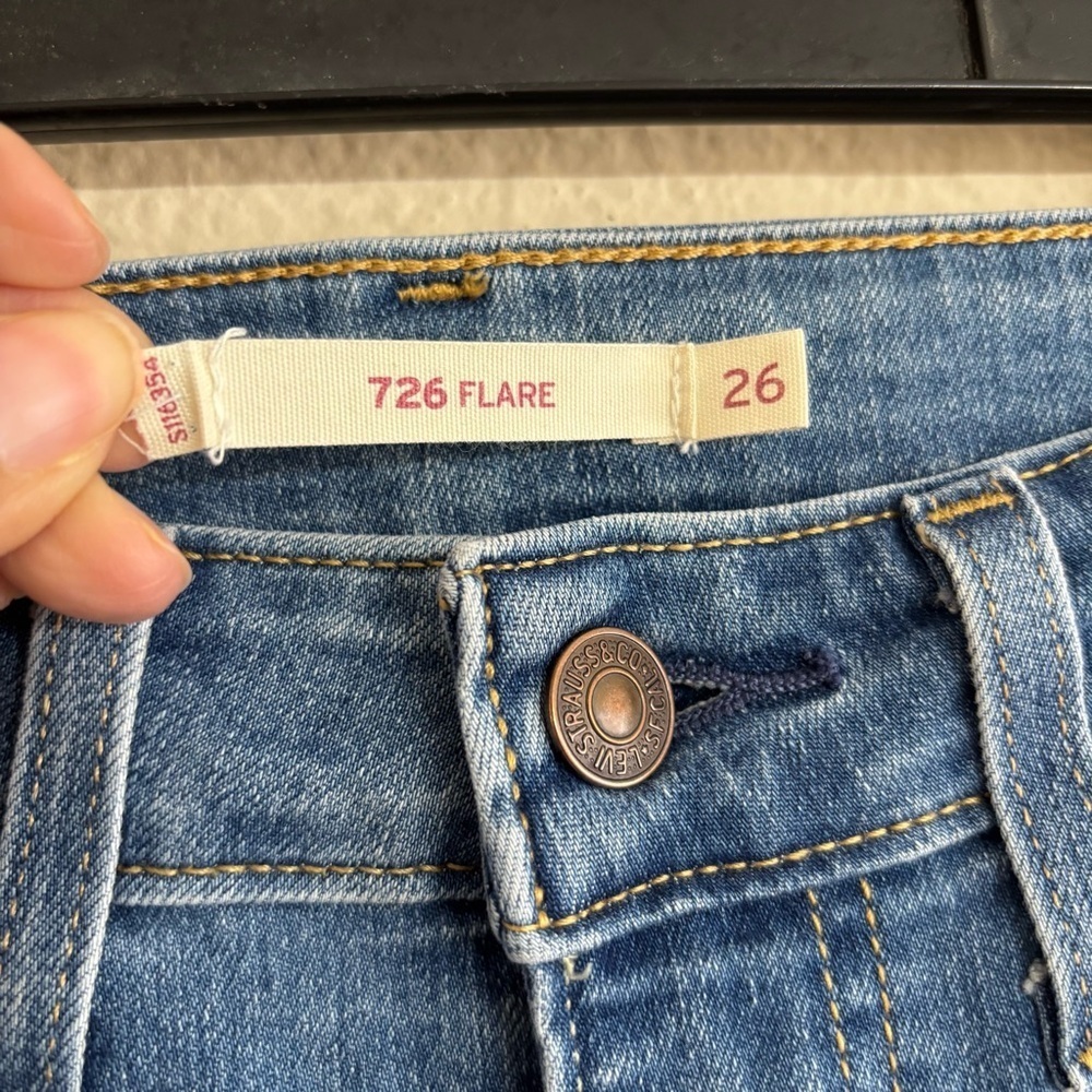 Levi's 726 Blue Flare Jeans Size 26 - Picture 7 of 13